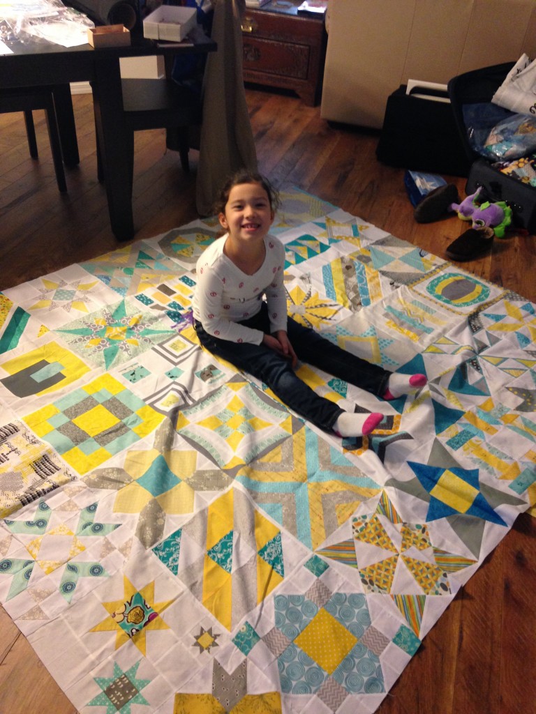 Gray/Yellow/Aqua Quilt - https://www.sewbittersweetdesigns.com